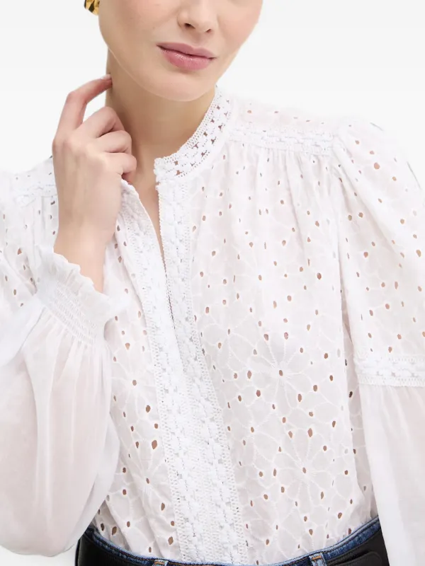 TWINSET アイレットレース ブラウス | ホワイト | FARFETCH JP