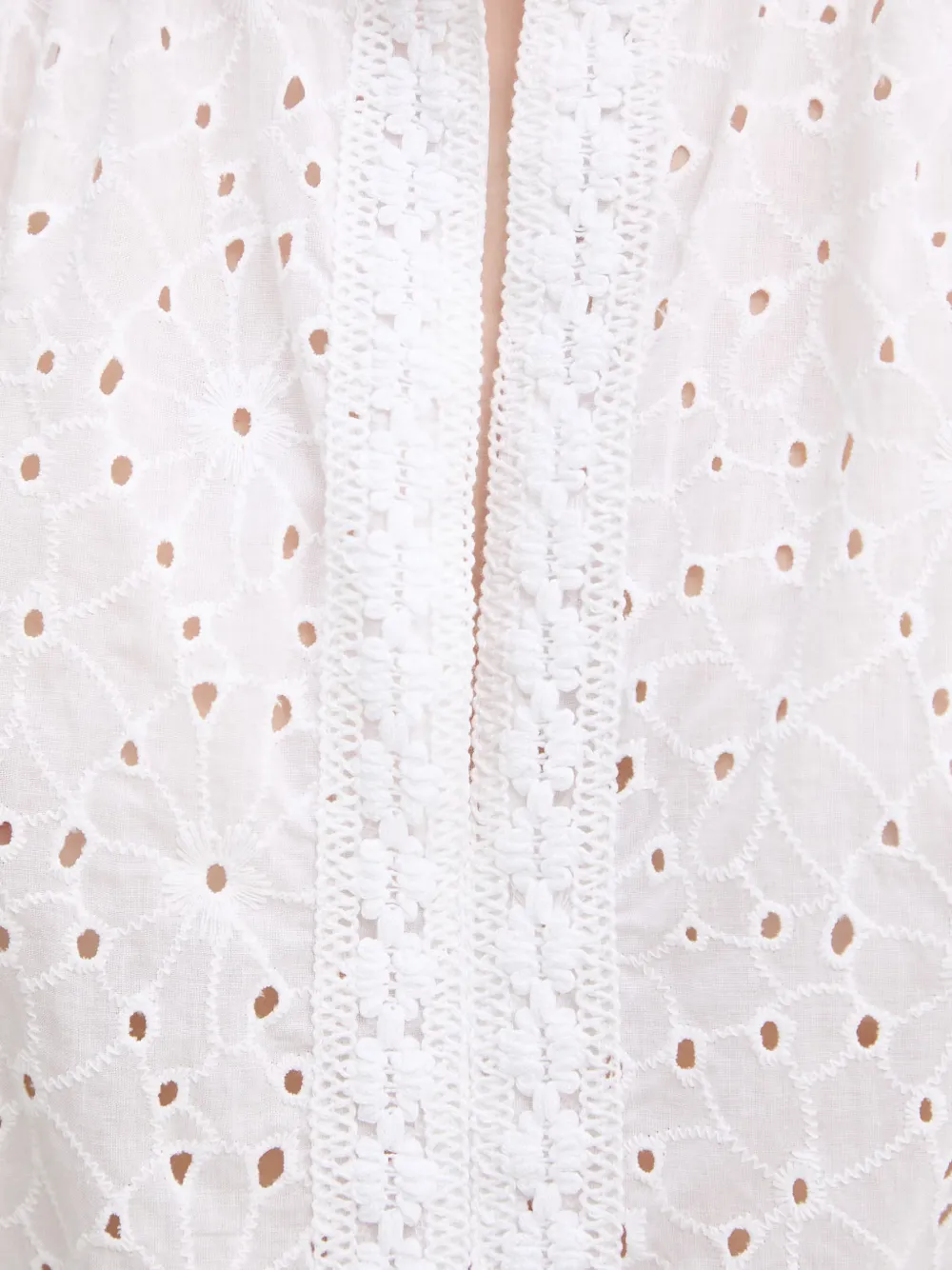 TWINSET Broderie anglaise blouse met kanten afwerking Wit