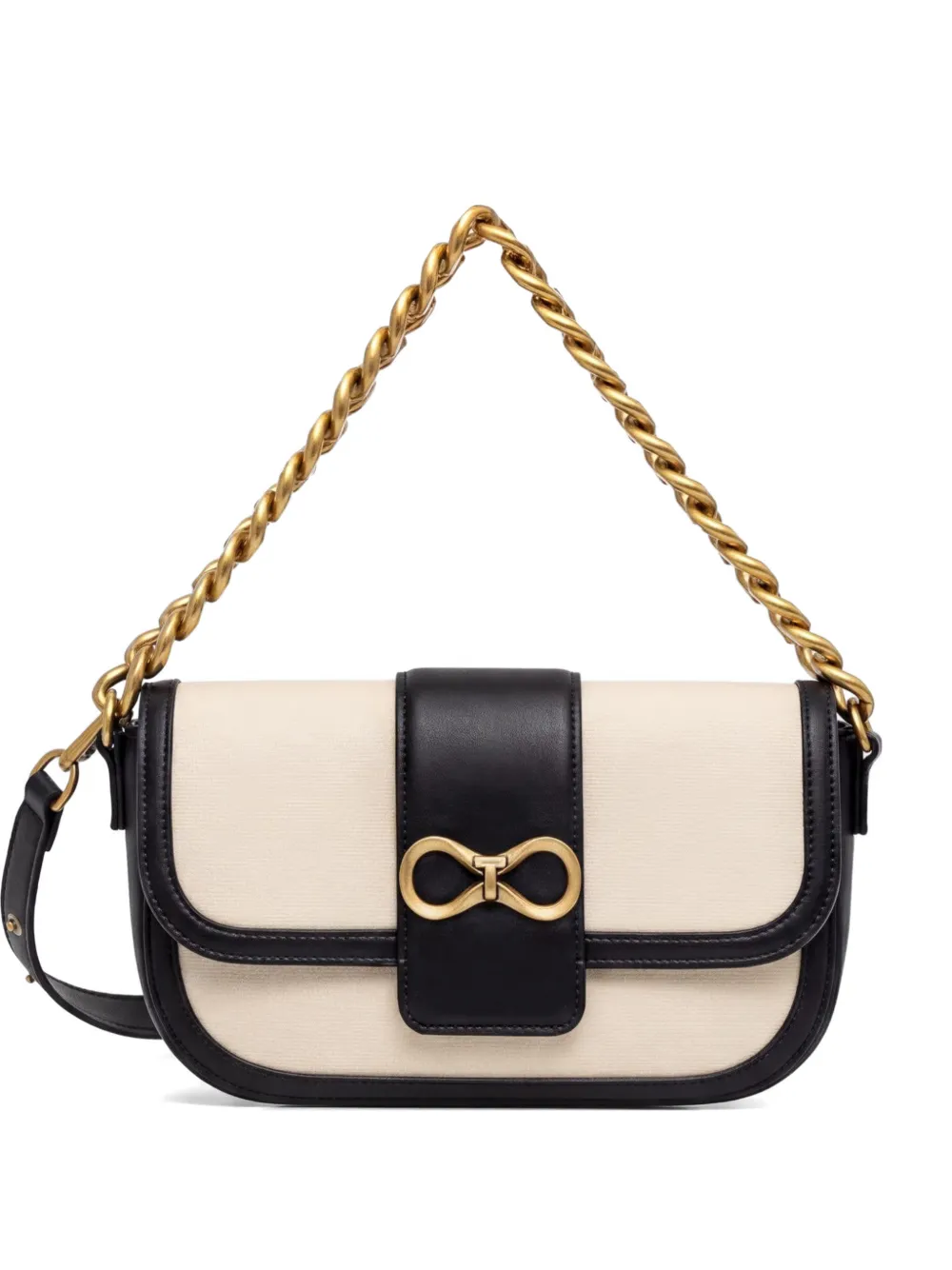 TWINSET chain-link satchel bag - Nude