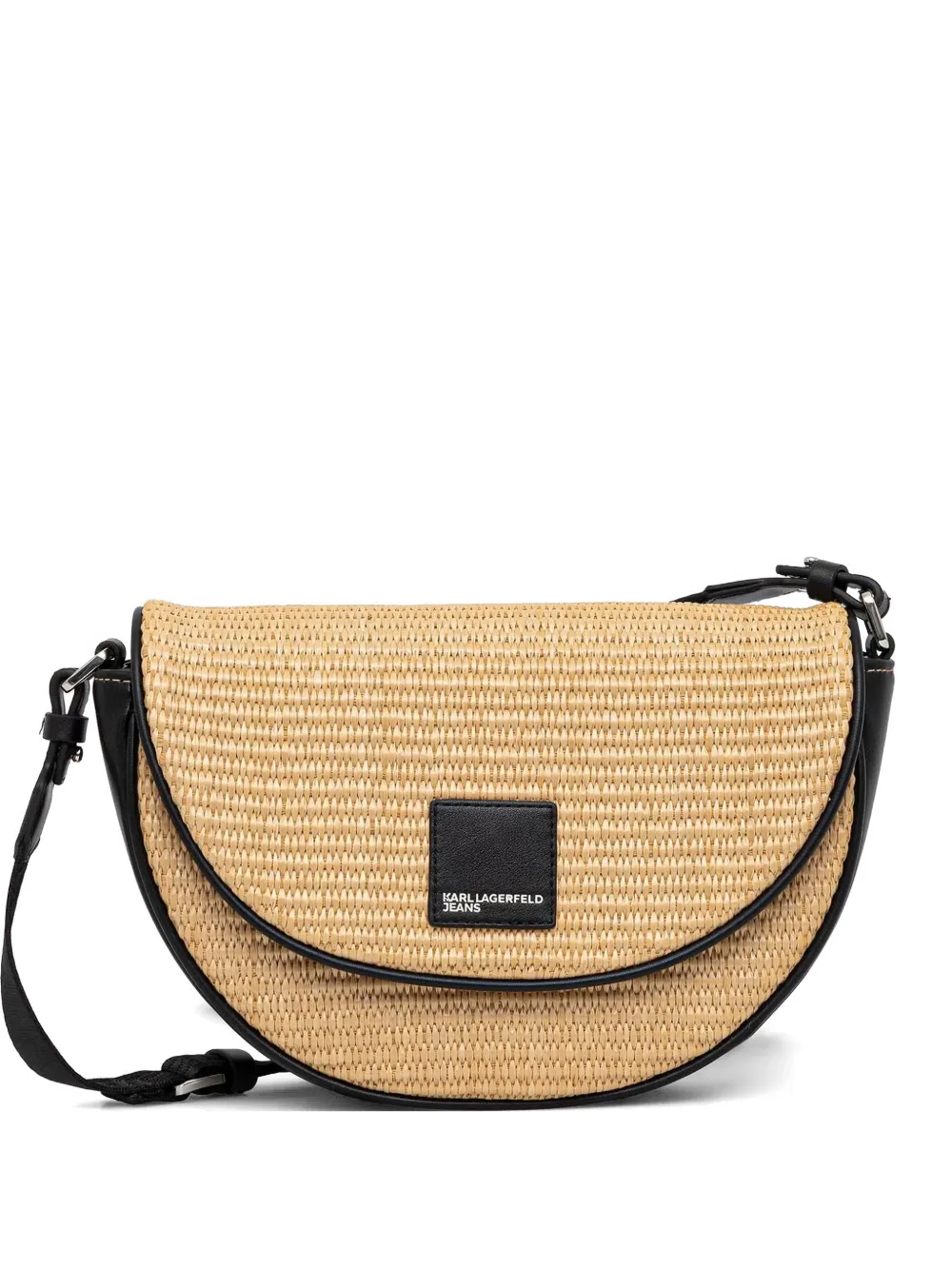 Karl Lagerfeld Jeans raffia cross body bag - Toni neutri
