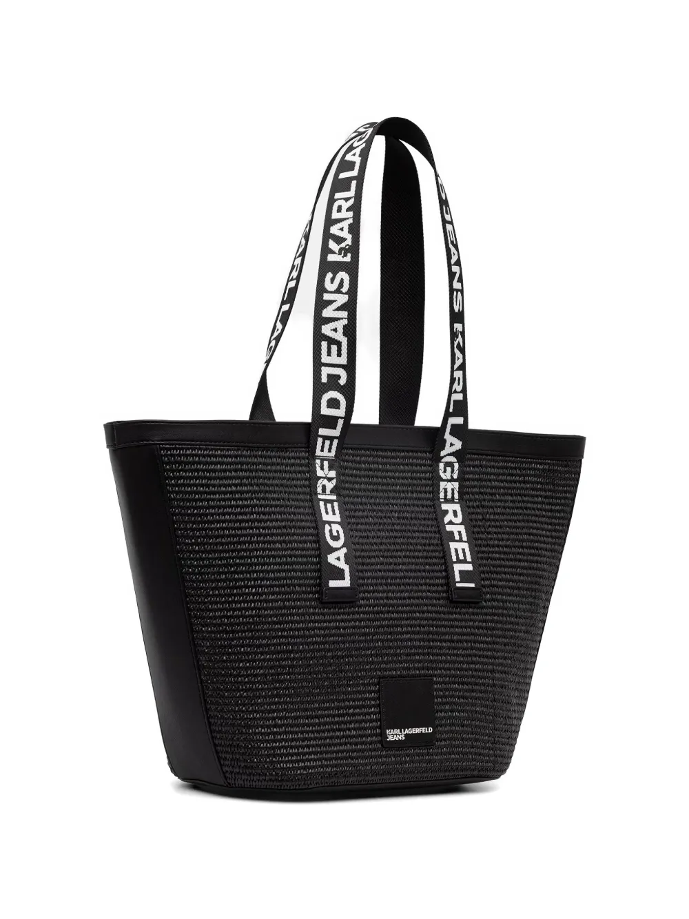 Karl Lagerfeld Jeans Geweven shopper met logoband Zwart