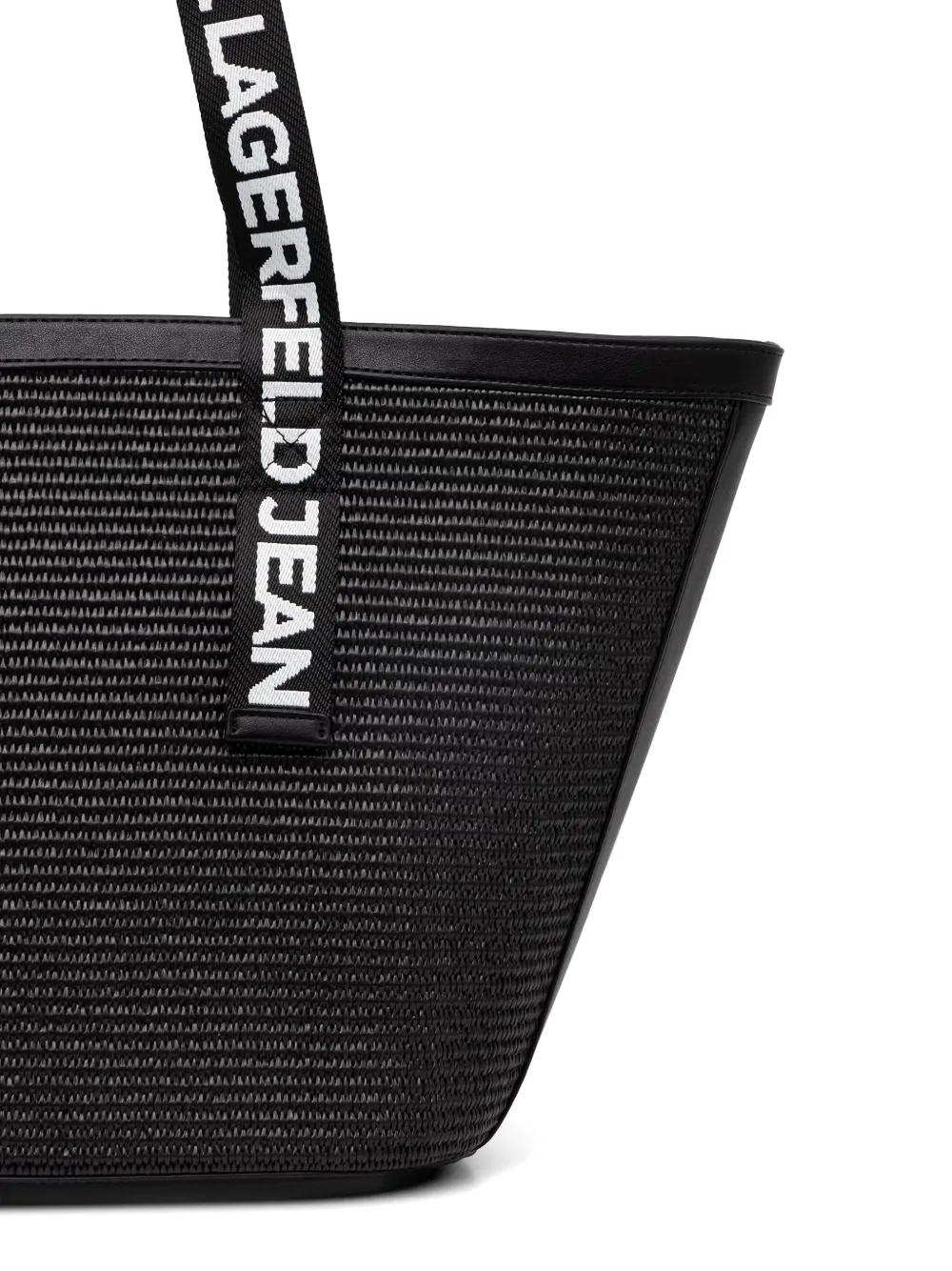 Karl Lagerfeld Jeans Geweven shopper met logoband Zwart