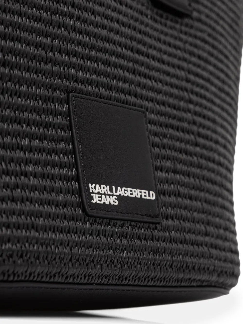 Karl Lagerfeld Jeans Geweven shopper met logoband Zwart