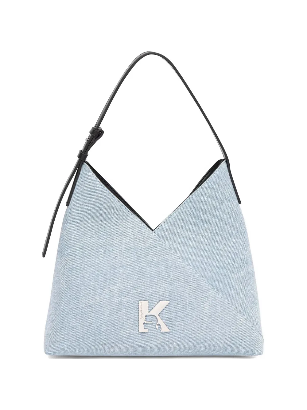 Karl Lagerfeld Jeans logo-plaque shoulder bag - Blu