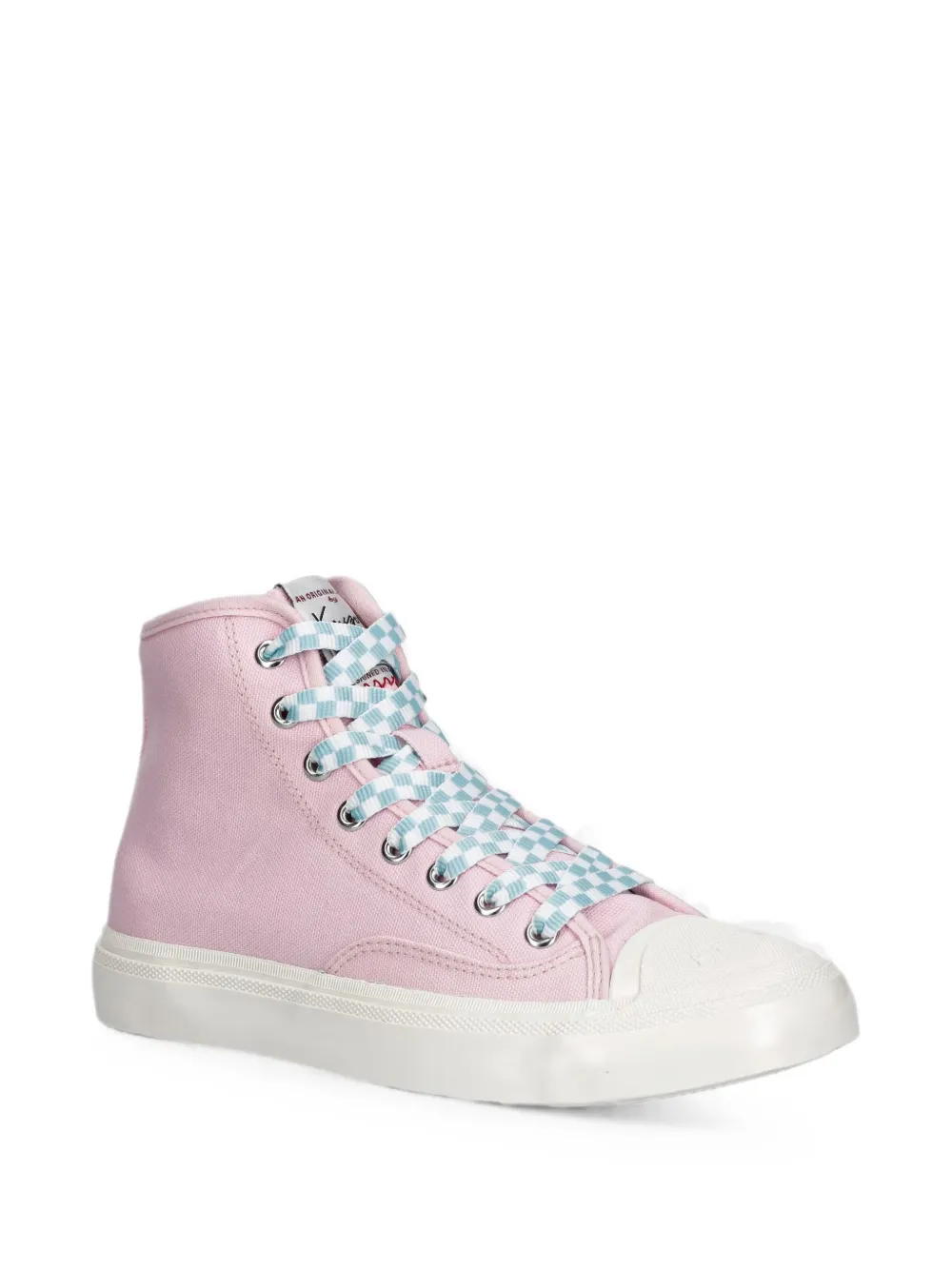 Kenzo Hoshi check-lace high-top sneakers Roze