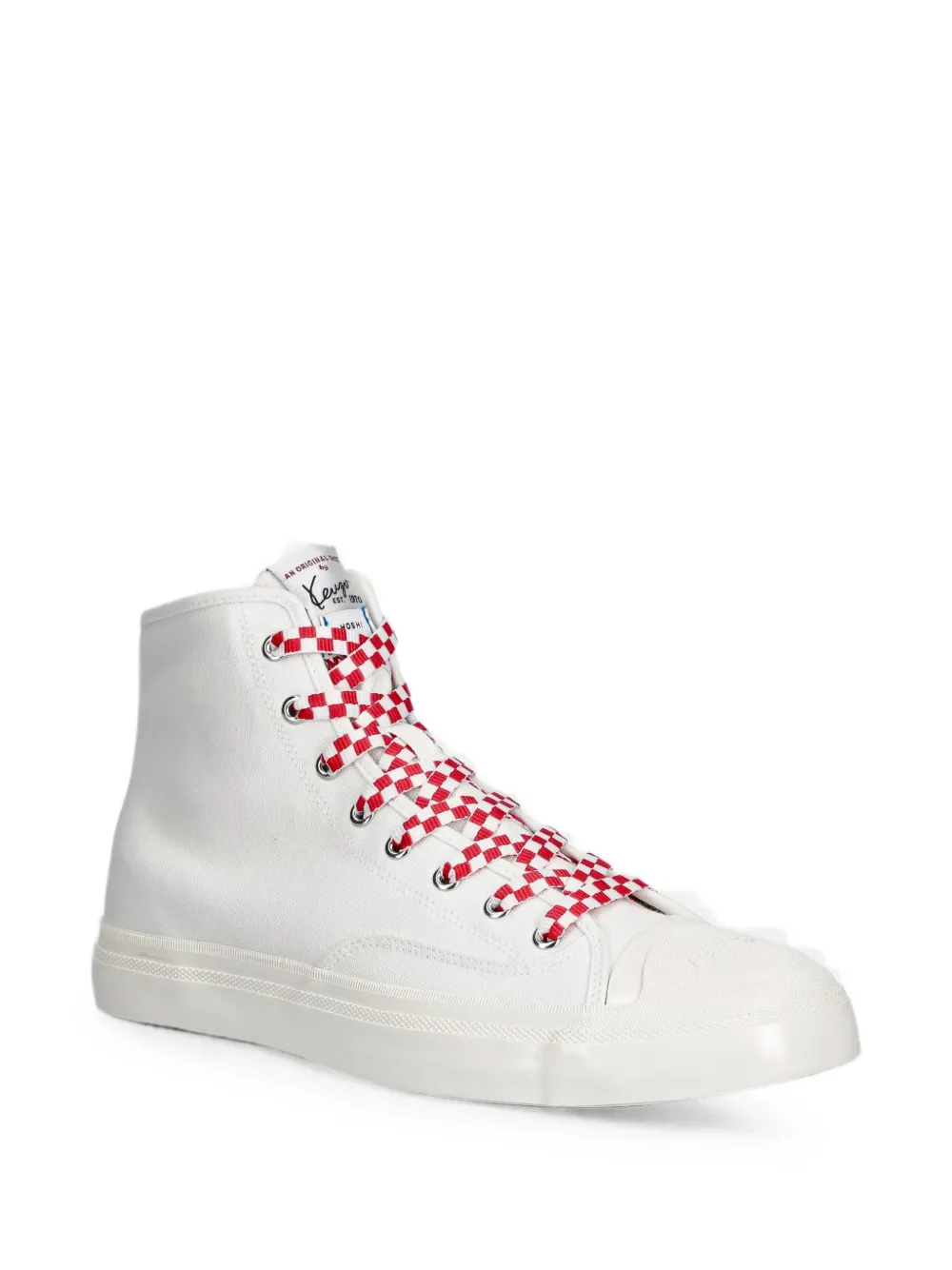 Kenzo High-top geruite sneakers Wit