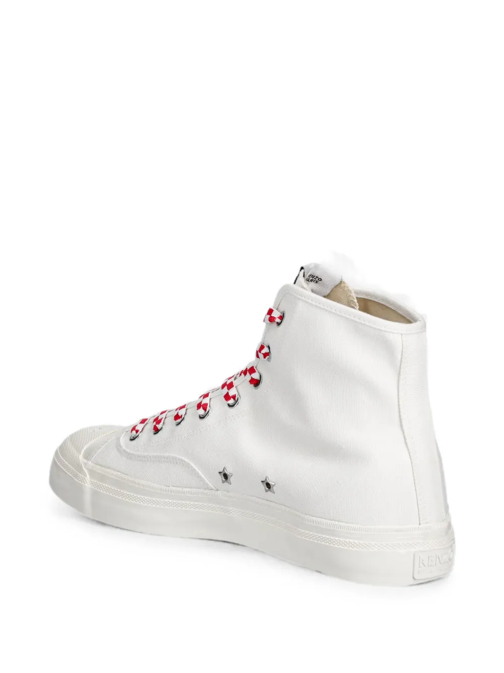 Kenzo High-top geruite sneakers Wit