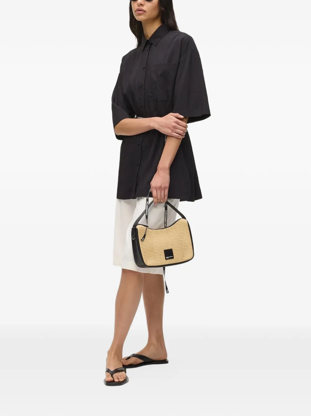Karl Lagerfeld Jeans Geweven tas Beige