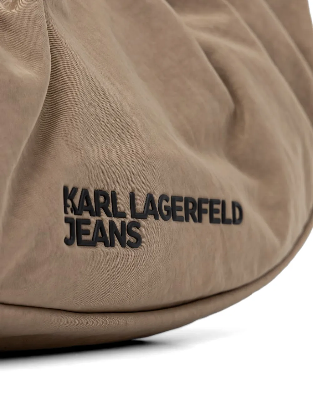 Karl Lagerfeld Jeans Gesmockte schoudertas Bruin