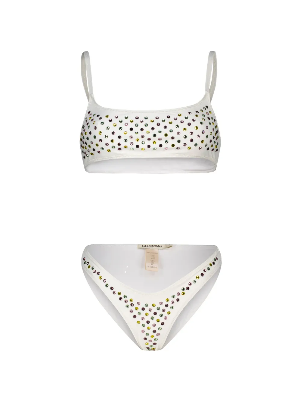 PARAMIDONNA Chiara Embellished Bikini White FARFETCH HK PARAMIDONNA Chiara Embellished Bikini White FARFETCH HK