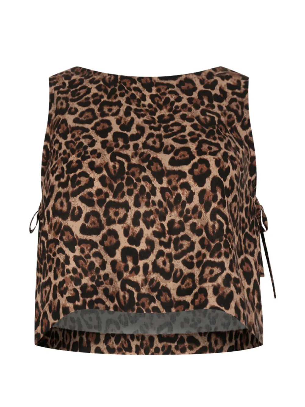PARAMIDONNA leopard-print side-tie beach top - Braun