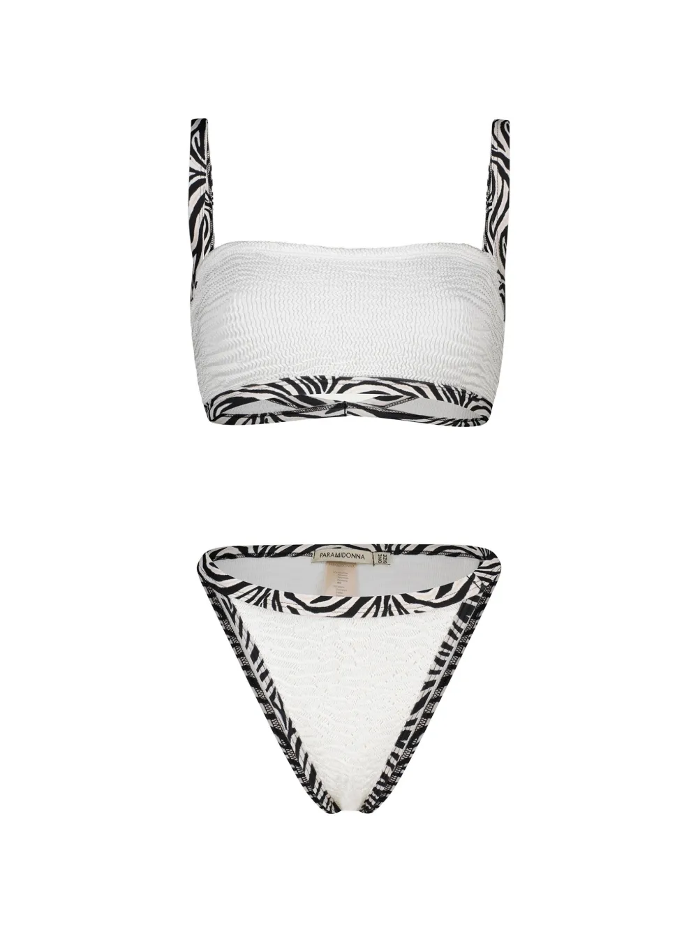PARAMIDONNA Ava Bikini mit Zebra-Print - Weiß