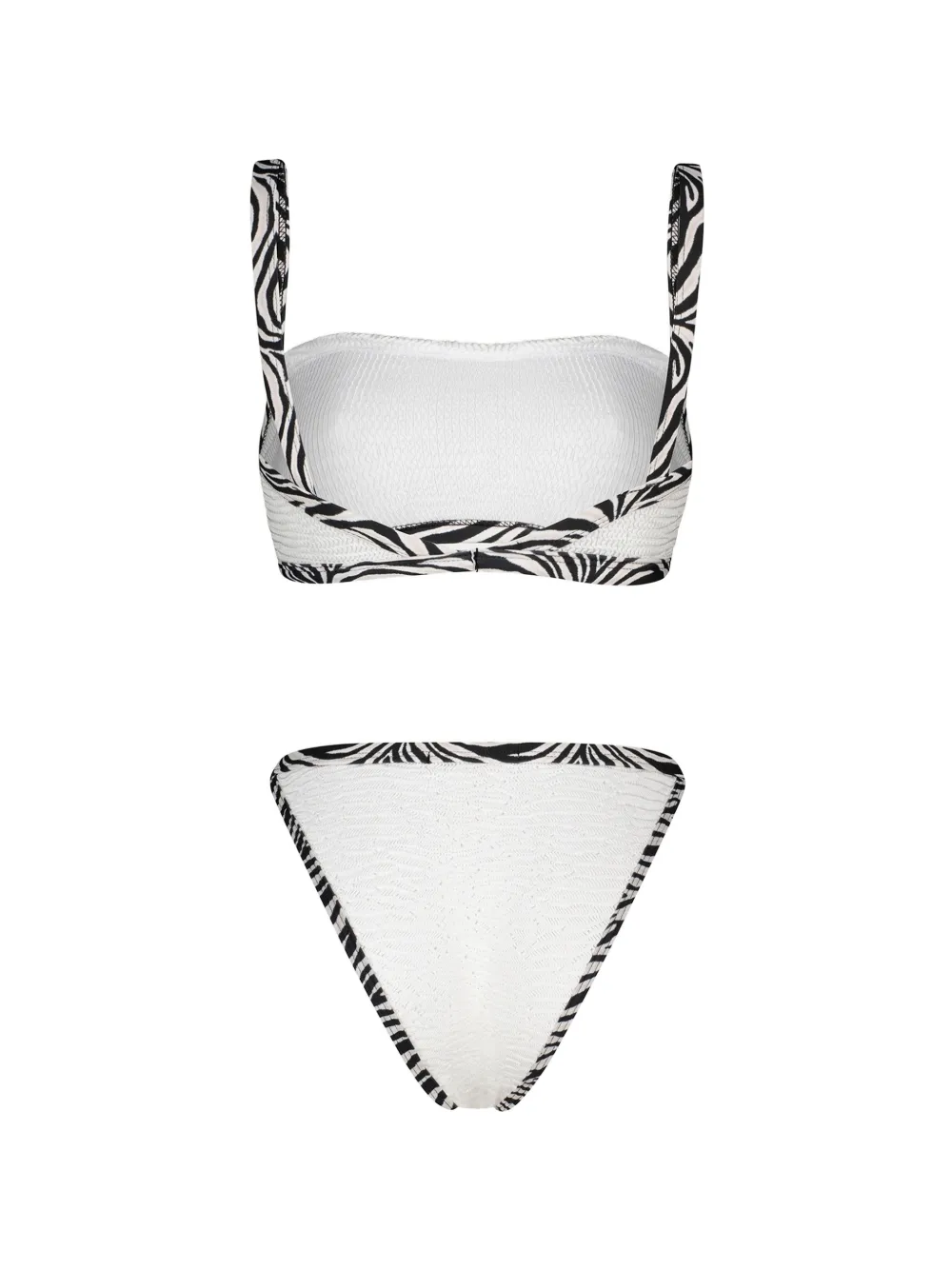  Paramidonna Ava Zebra-print Bikini - White 