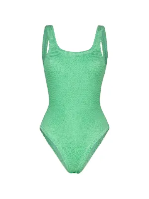 Let's Swim プランジングネック ワンピース水着 | グリーン | FARFETCH JP
