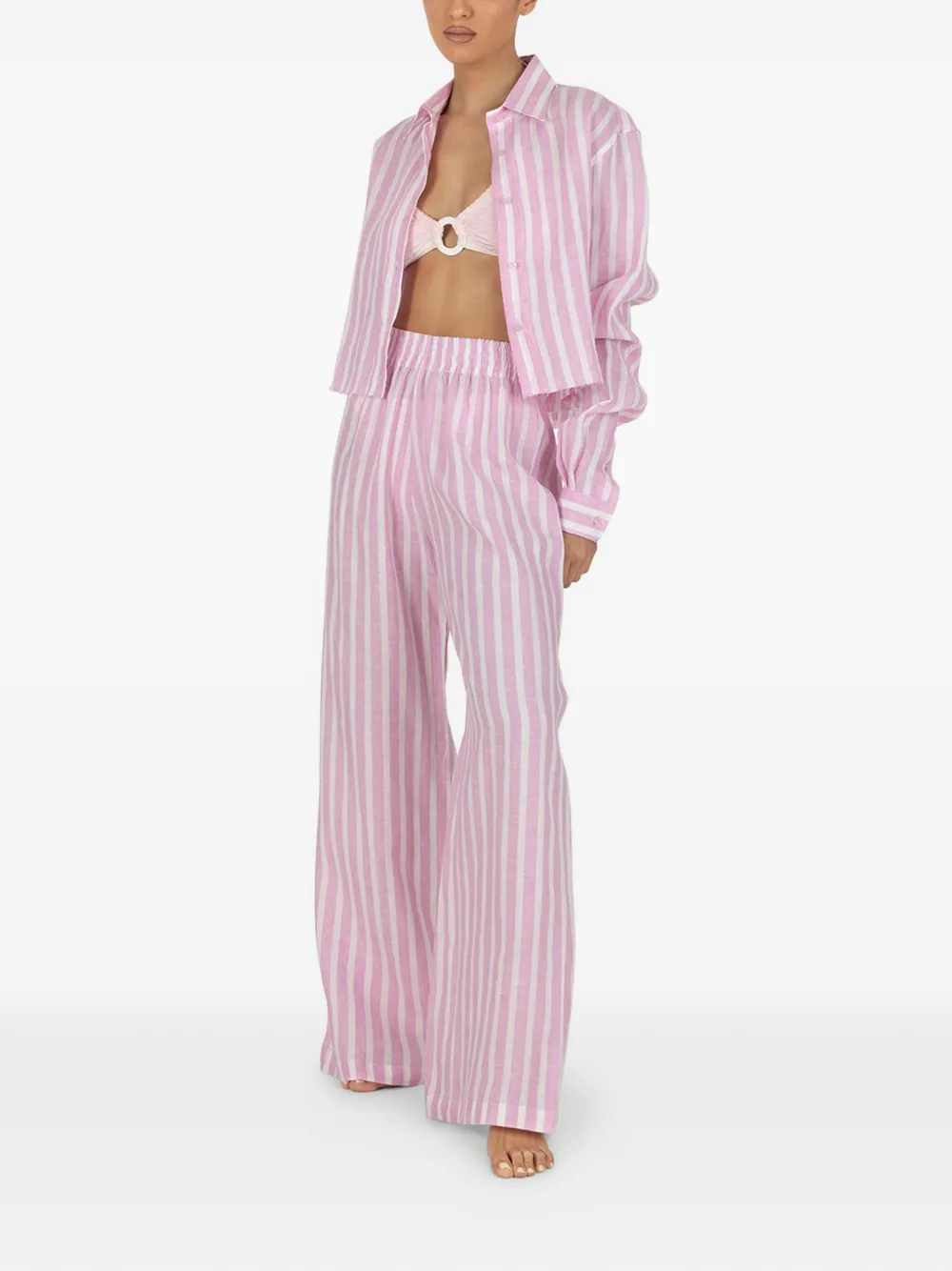 Paramidonna Camisa Ida A Rayas - Rosa 