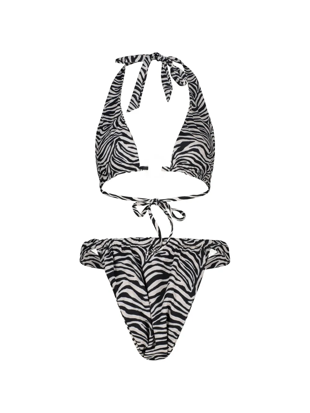 Paramidonna Mirla Zebra-print Bikini In Black