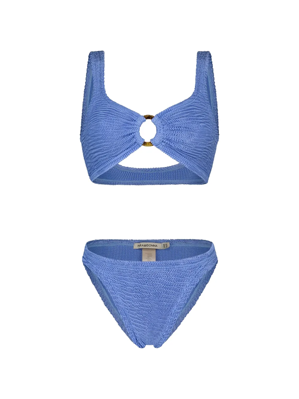 PARAMIDONNA Irina Ring detail Bikini Blue FARFETCH PARAMIDONNA Irina Ring detail Bikini Blue FARFETCH