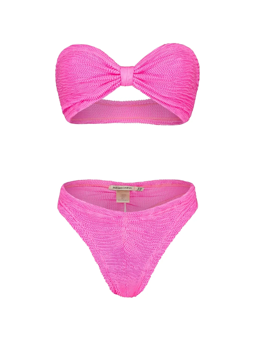 PARAMIDONNA Strukturierter Lucy Bikini mit Knoten - Rosa
