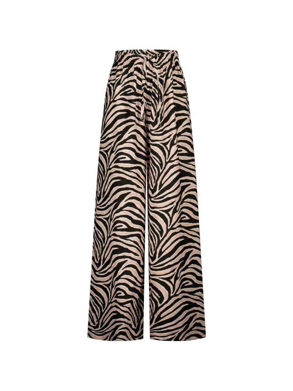 PARAMIDONNA zebra-print linen beach trousers - Nude