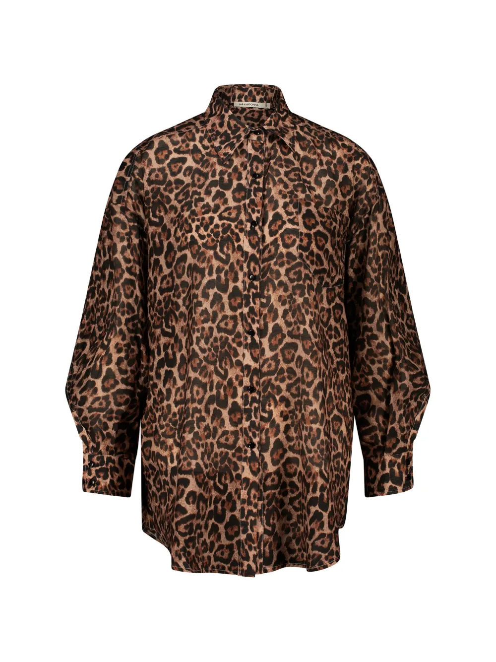 PARAMIDONNA Camicia Jade leopardata - Marrone