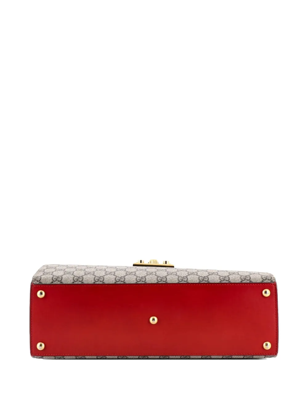 Padlock Top Handle Bag Gg Coated Canvas And Leather Medium Satchel