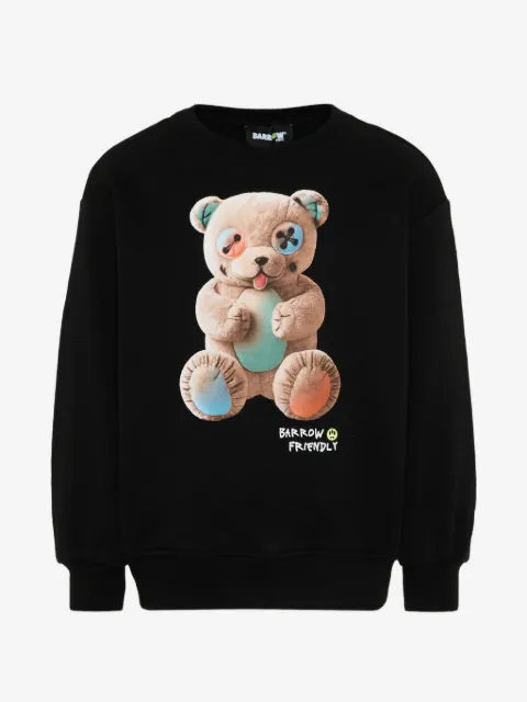 Barrow kids teddy-print crew-neck sweatshirt