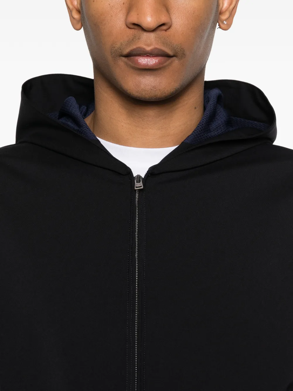Herno Jack met capuchon en rits Blauw