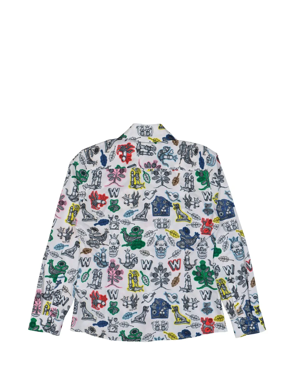 Graphic-Print Button Shirt