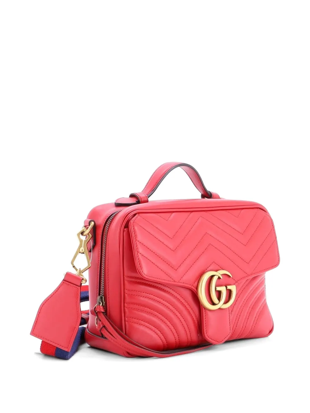 Gg Marmont Zip Around Camera Bag Matelasse Leather Small Shoulder Bag
