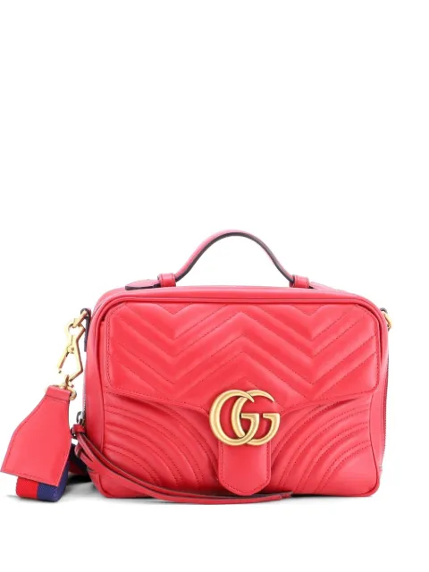 Gucci Pre-Owned GG Marmont Zip Around Camera Bag Matelasse Leather Small shoulder bag