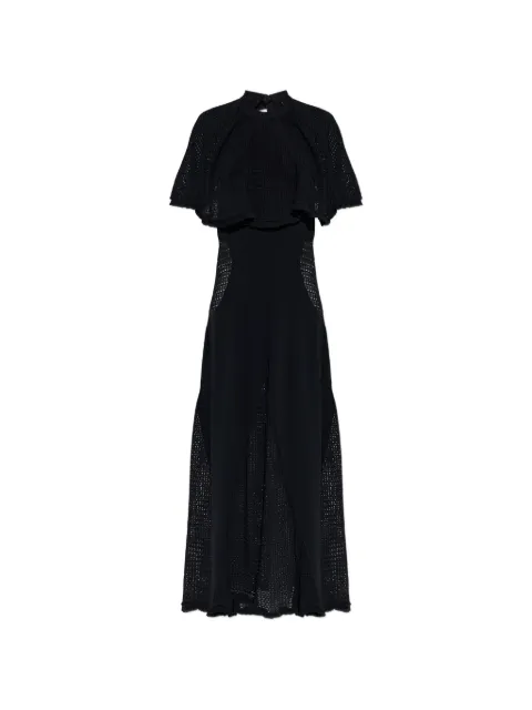 Lanvin openwork cape dress