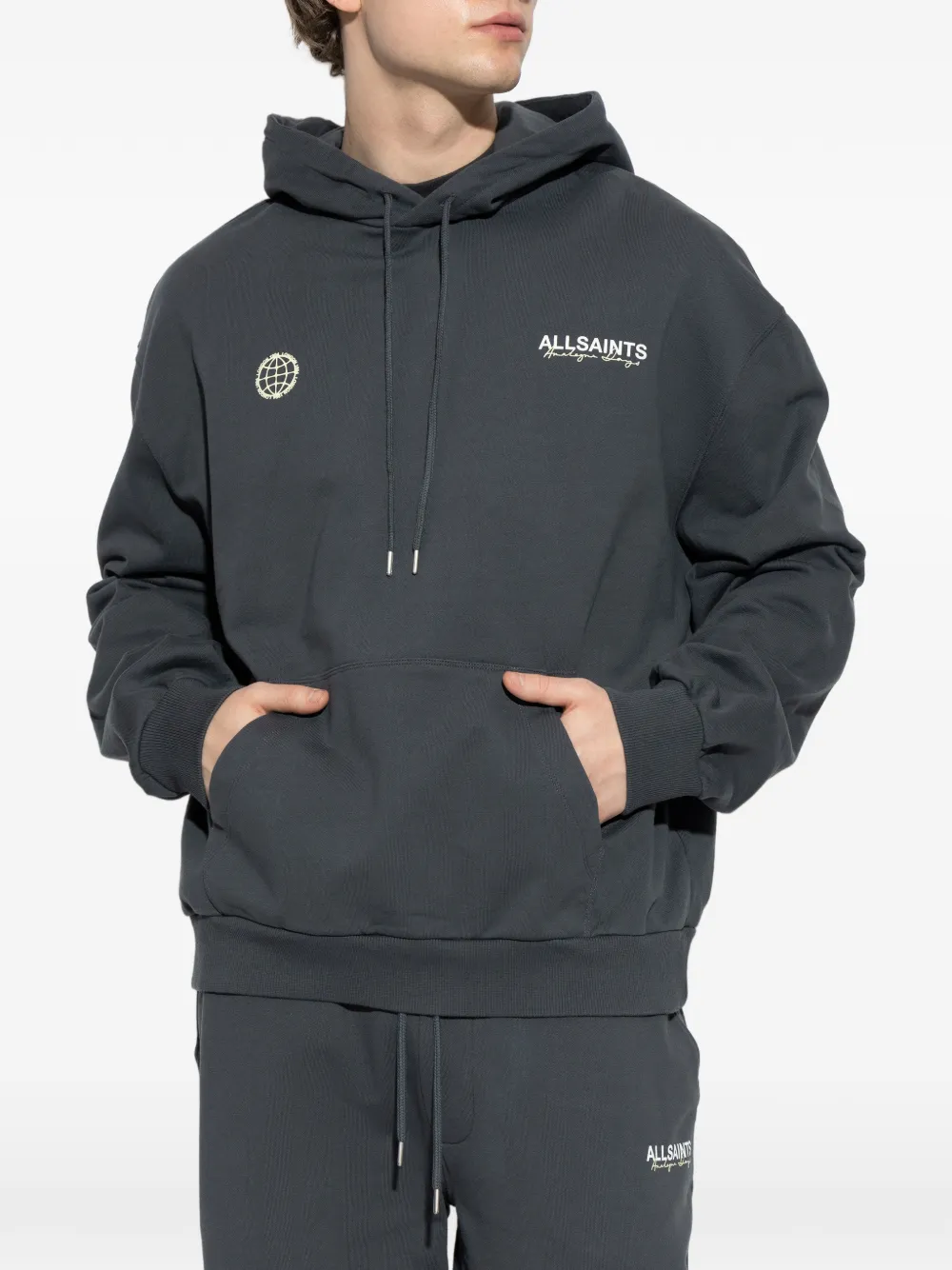 AllSaints Hoodie met print Zwart