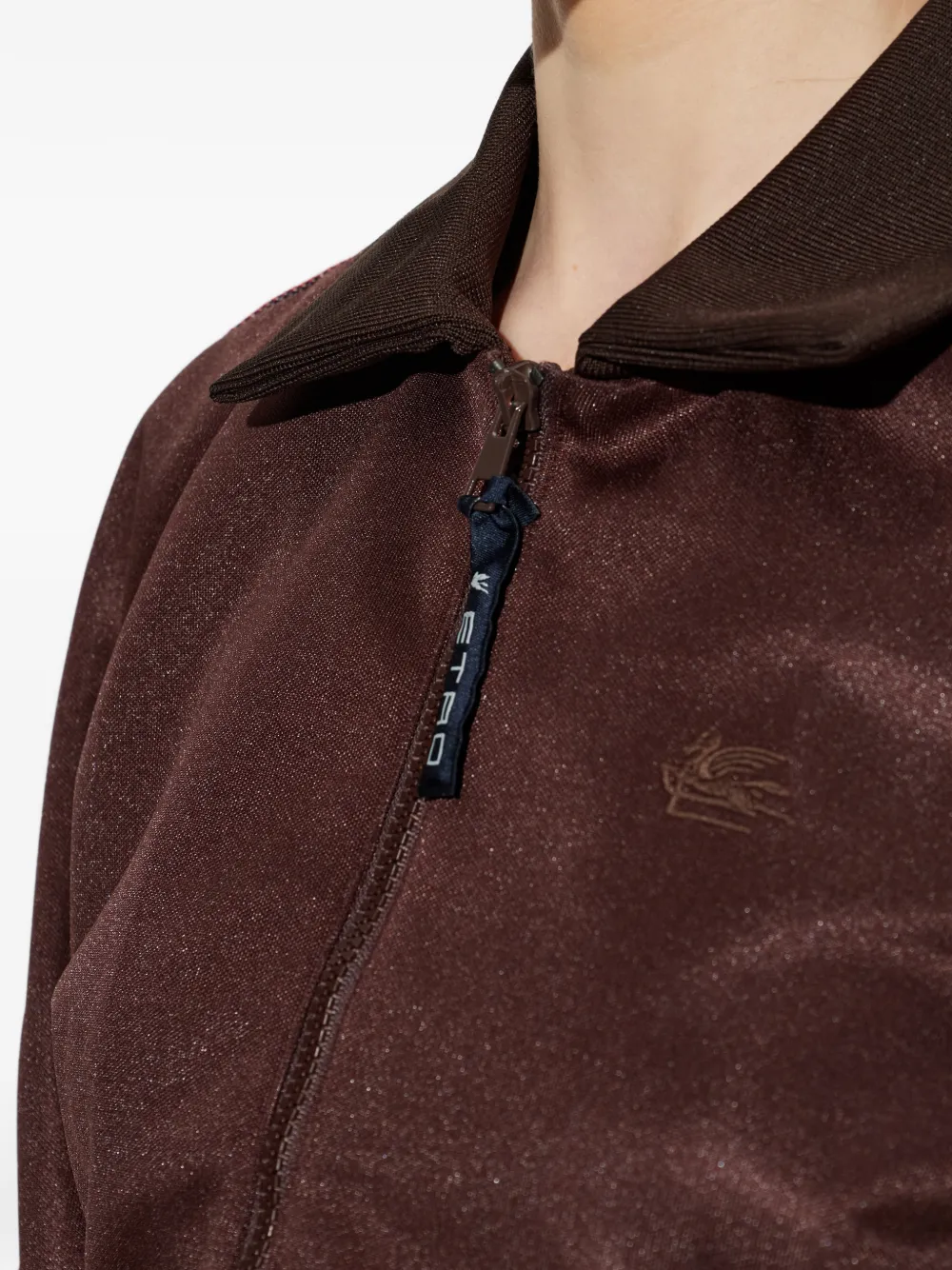 ETRO Cropped sweater met contrasterende banden Bruin