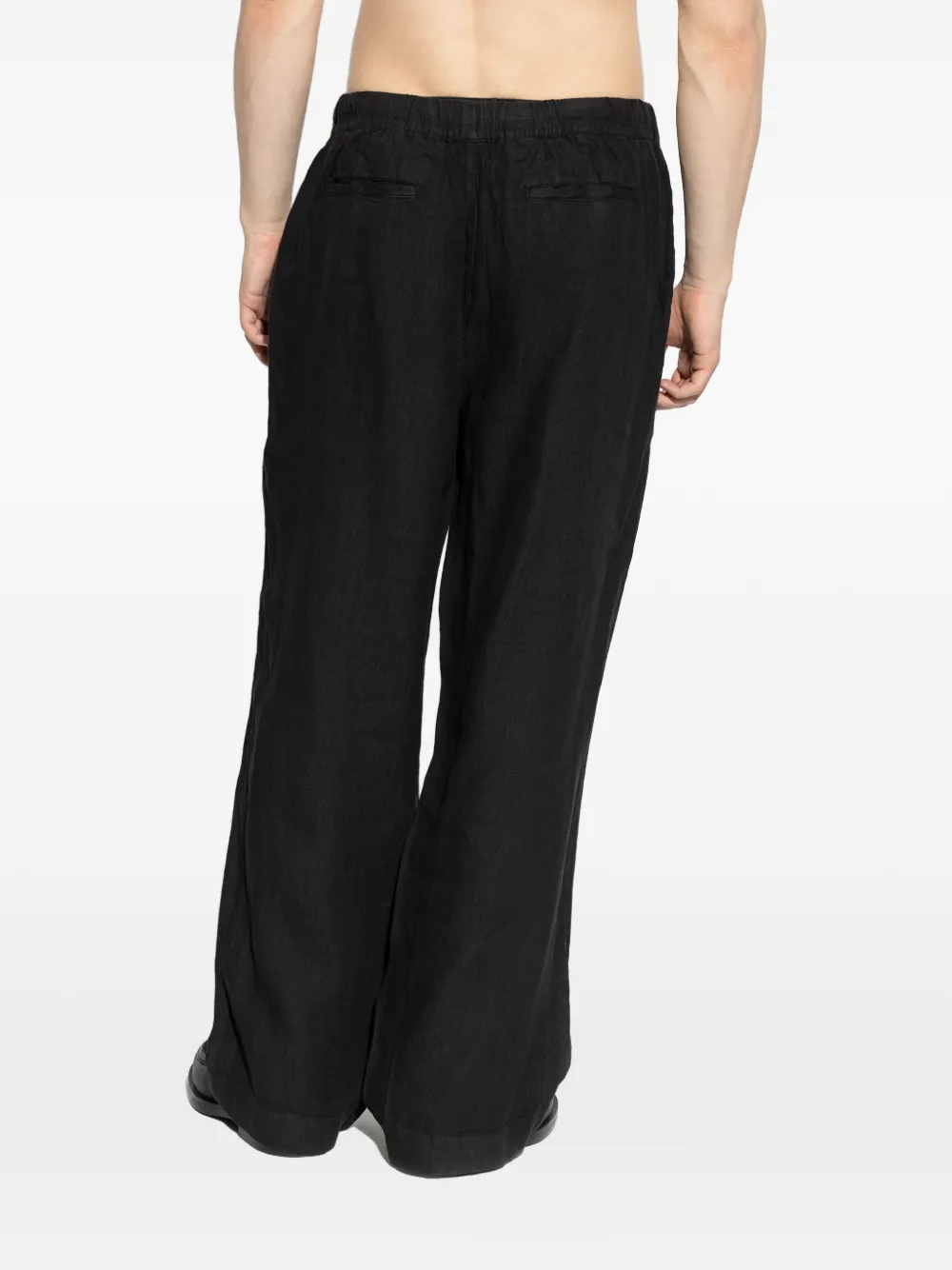 Allsaints Sharp Drawstring-fastening Trousers In Black