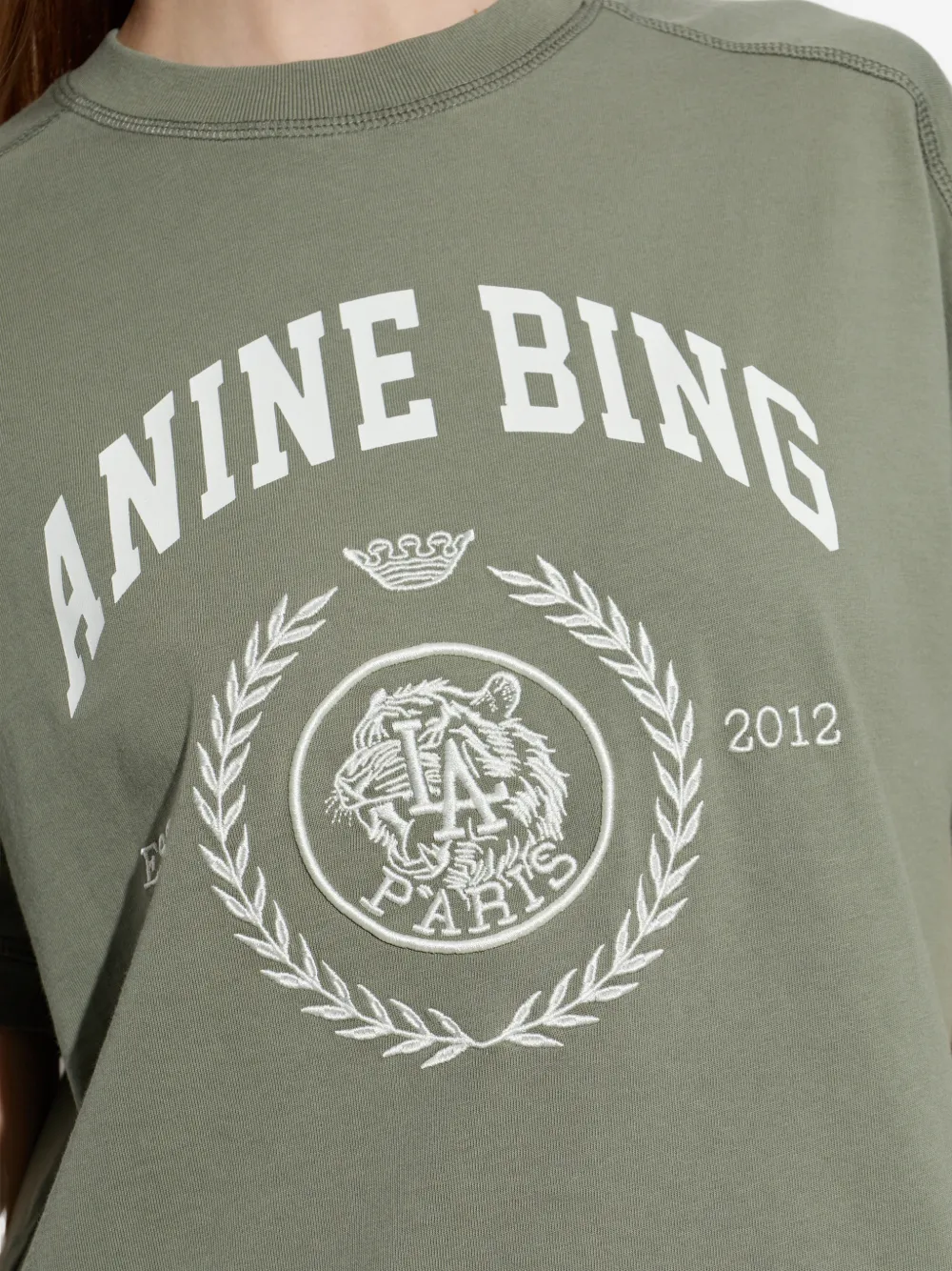 ANINE BING T-shirt met grafische print Groen