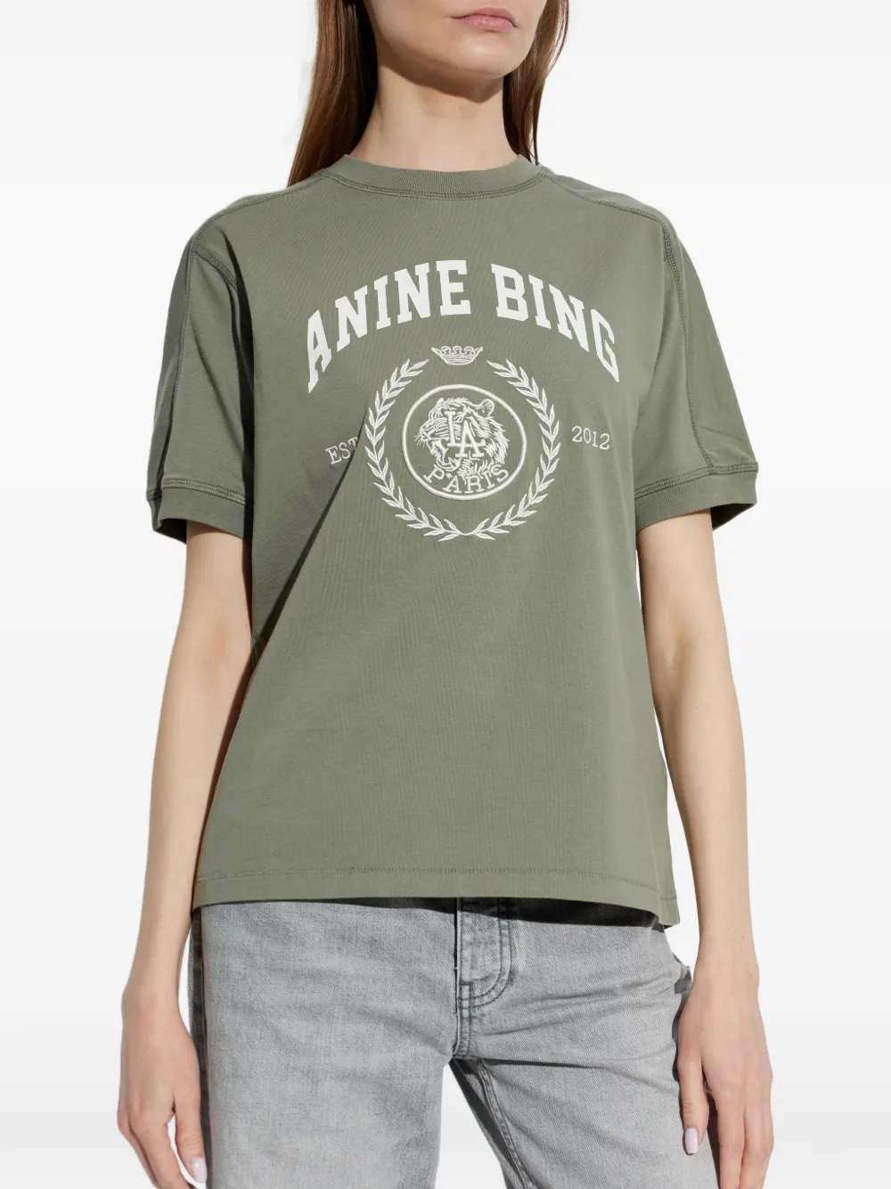 ANINE BING T-shirt met grafische print Groen