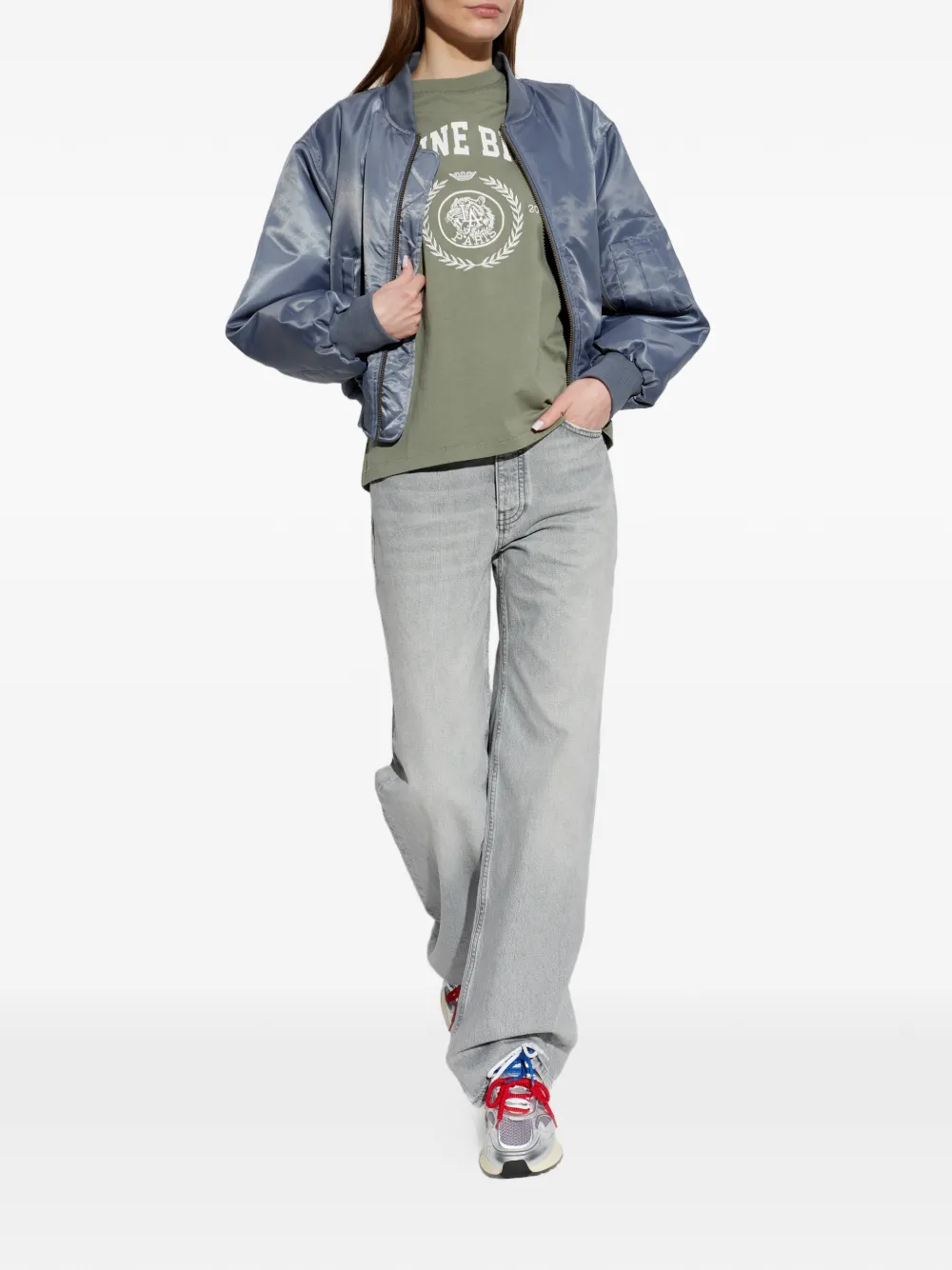 ANINE BING T-shirt met grafische print Groen