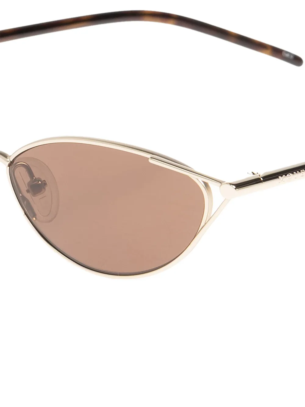 Alexander McQueen Zonnebril met ovalen montuur Goud