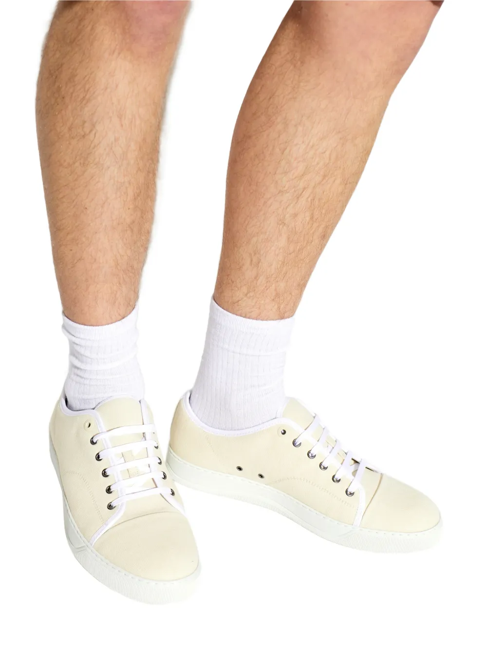Lanvin Dbb1 canvas sneakers Beige