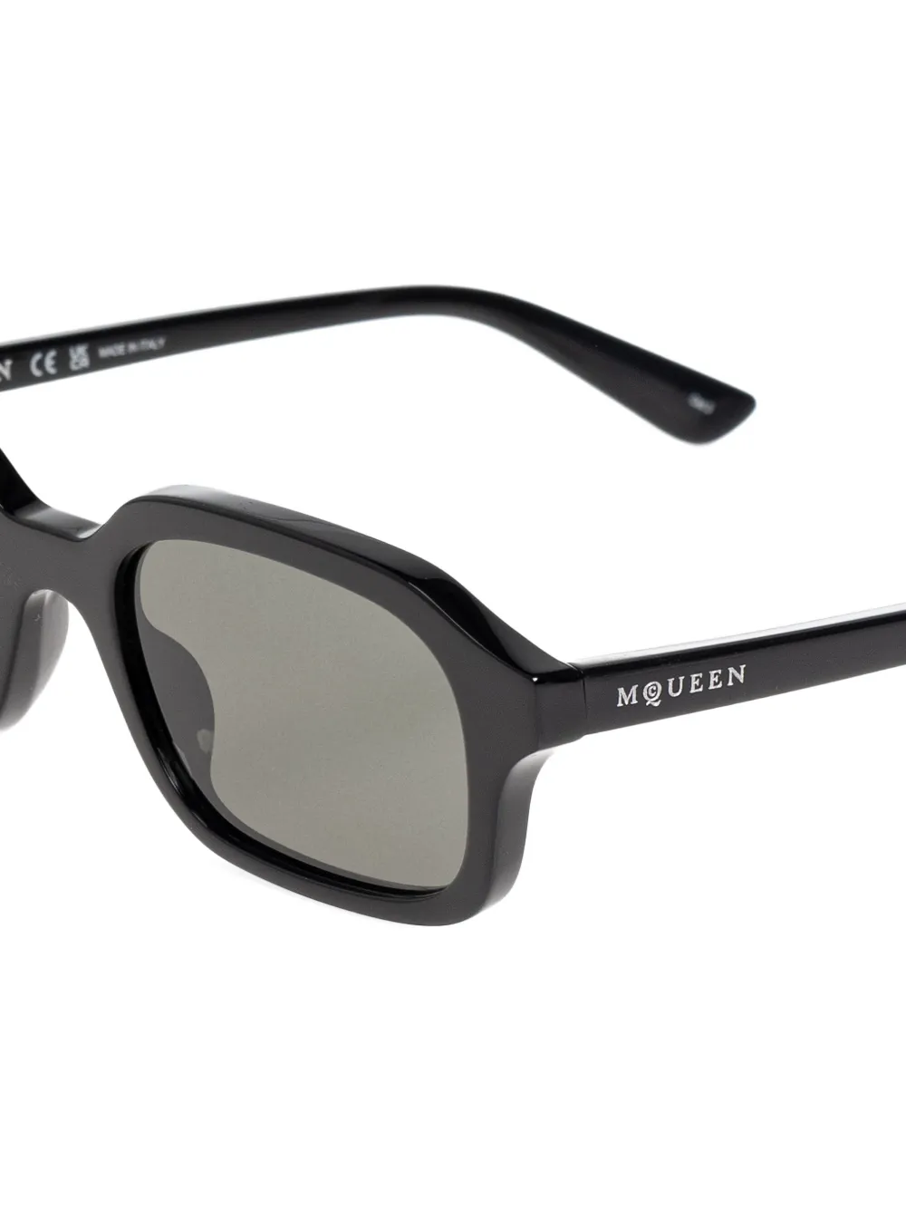  Alexander Mcqueen Rectangle-frame Sunglasses - Black 