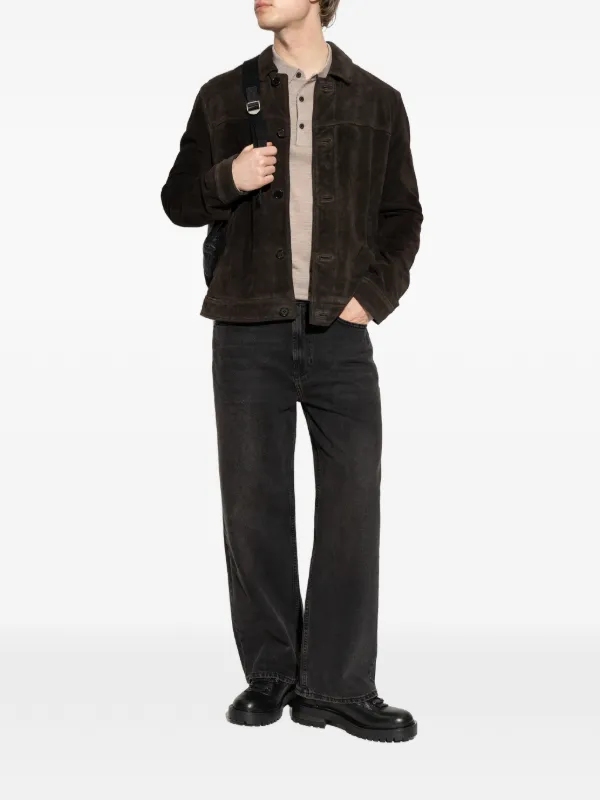 AllSaints Nates button-up Jacket | Black | FARFETCH