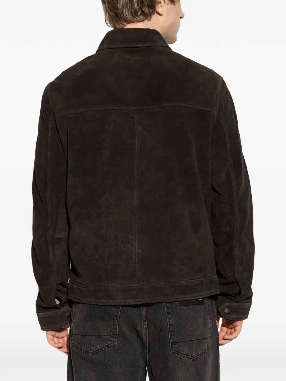 AllSaints Nates button-up jack Zwart