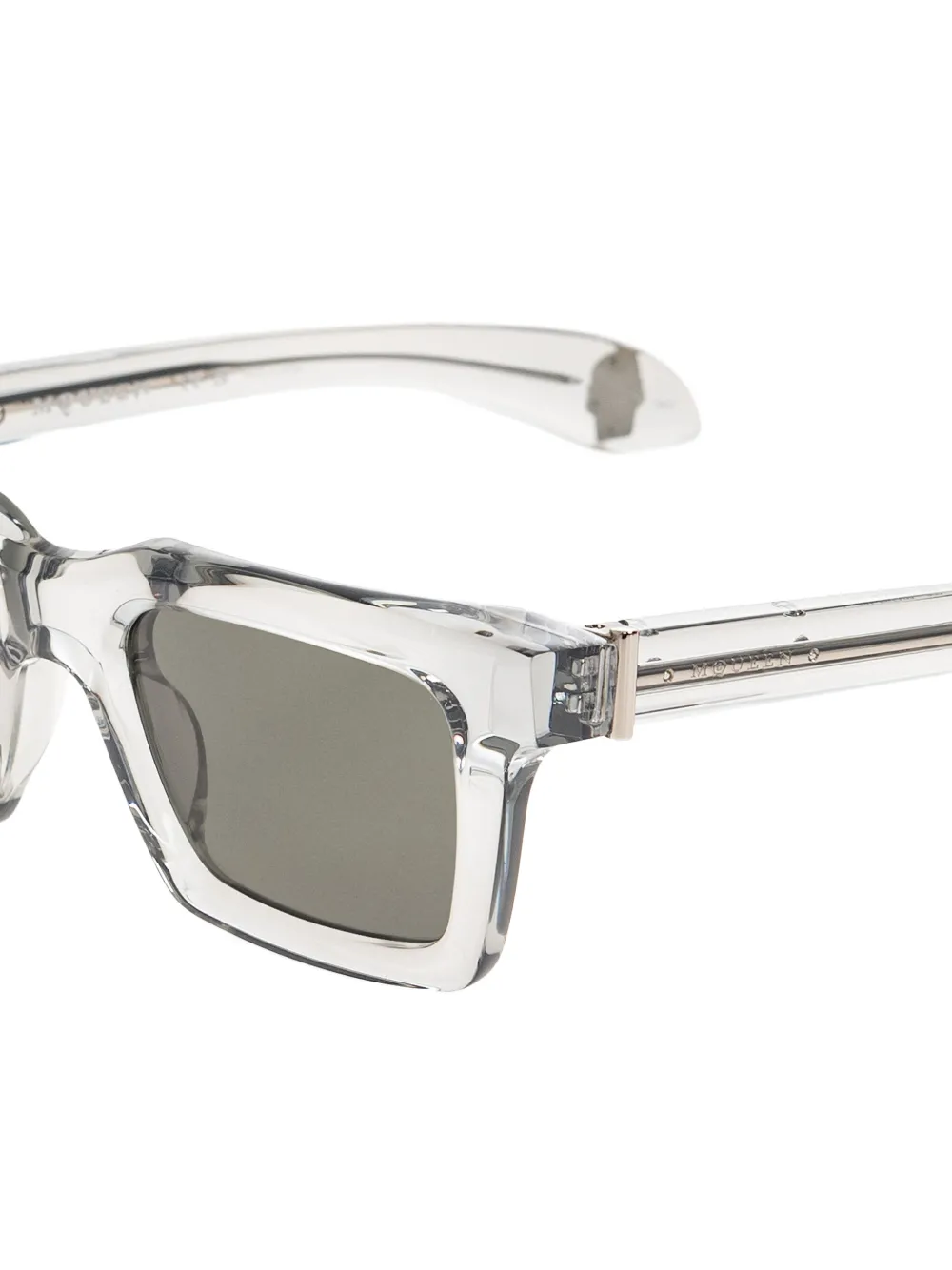 Alexander McQueen Zonnebril met vierkant montuur Wit