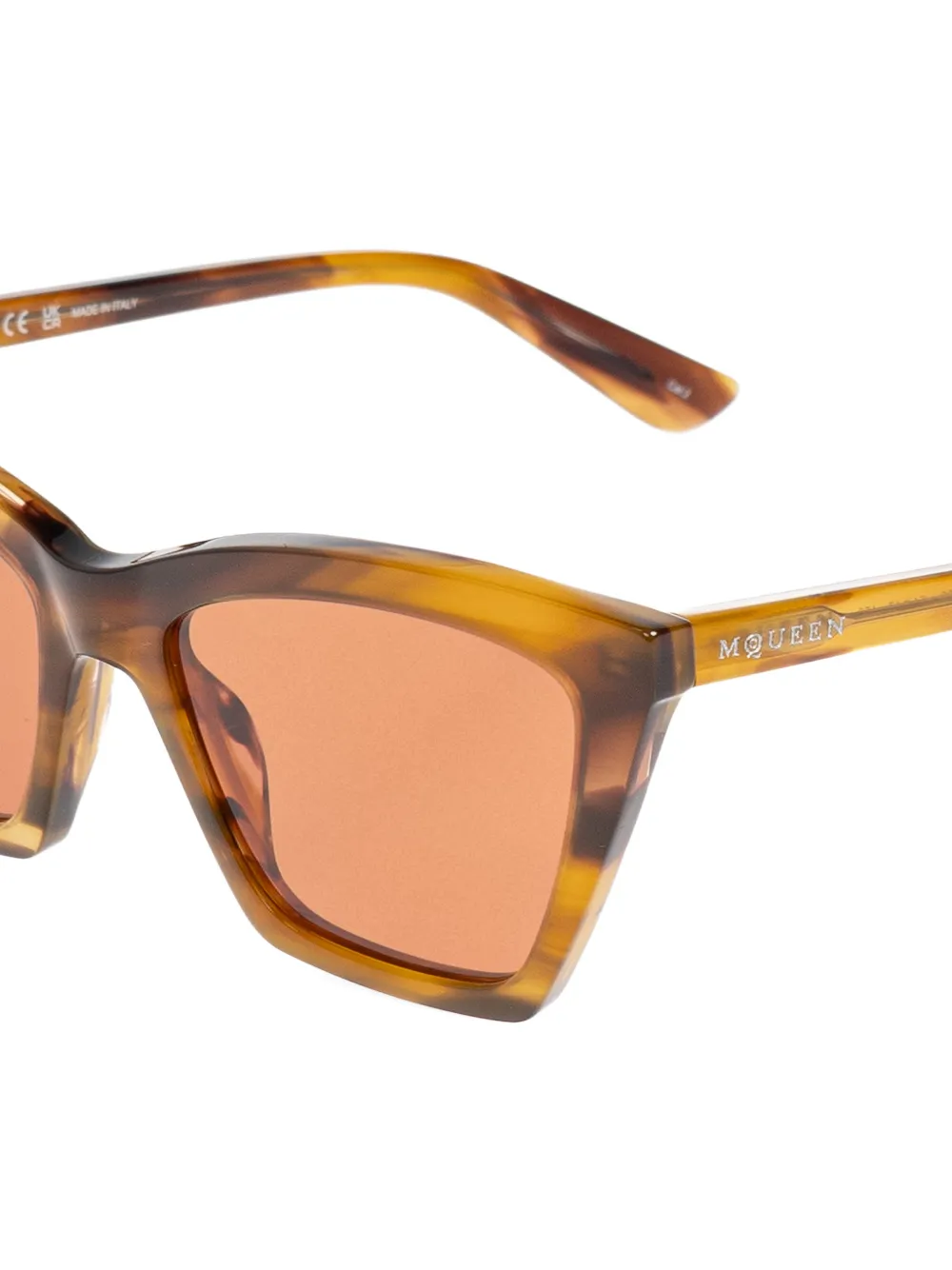  Alexander Mcqueen Geometric-frame Sunglasses - Brown 