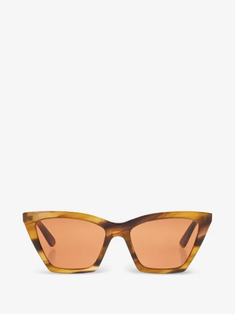 Alexander McQueen lentes de sol con armazón geométrica