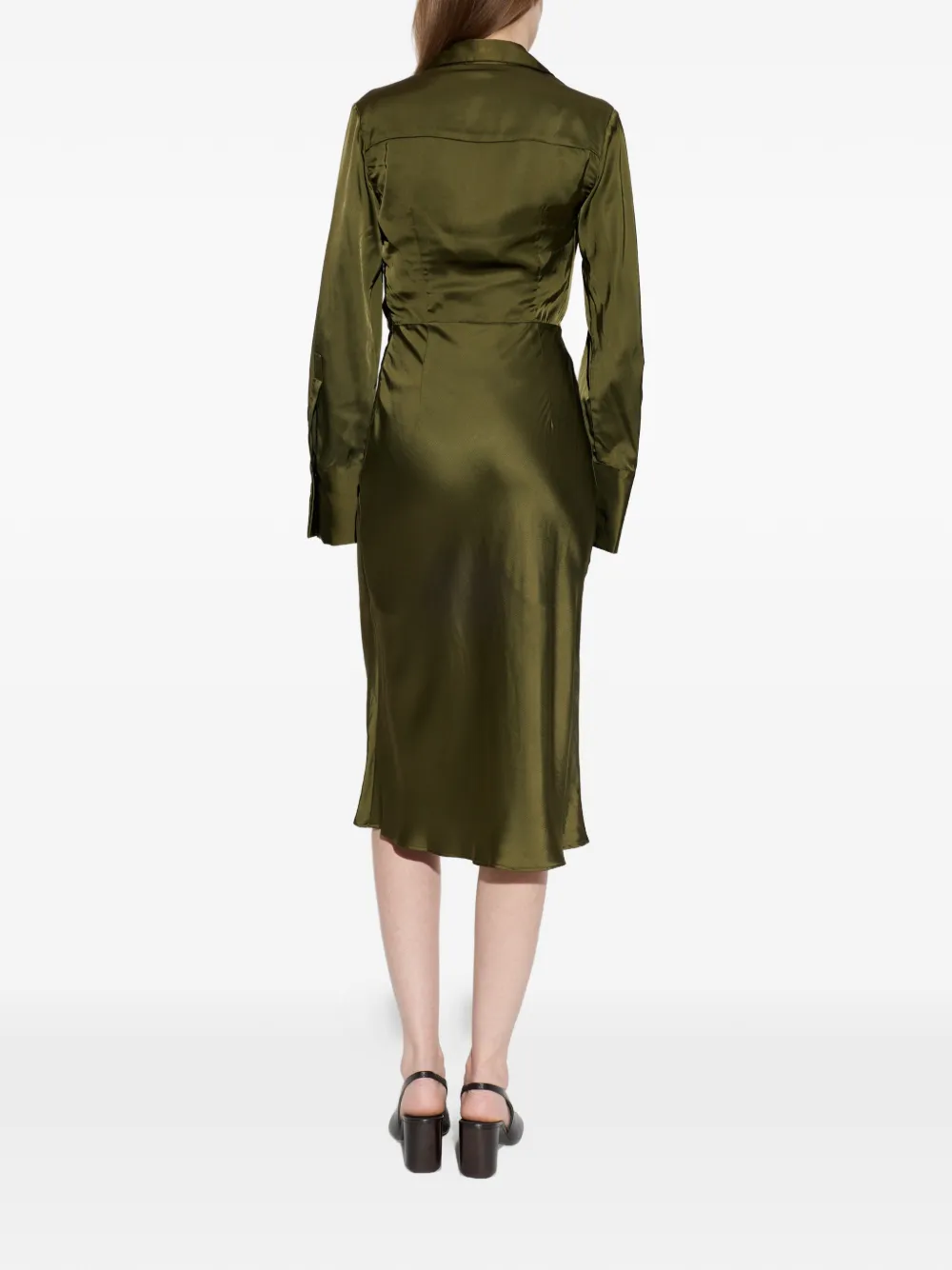 Blumarine Satijnen jurk Groen