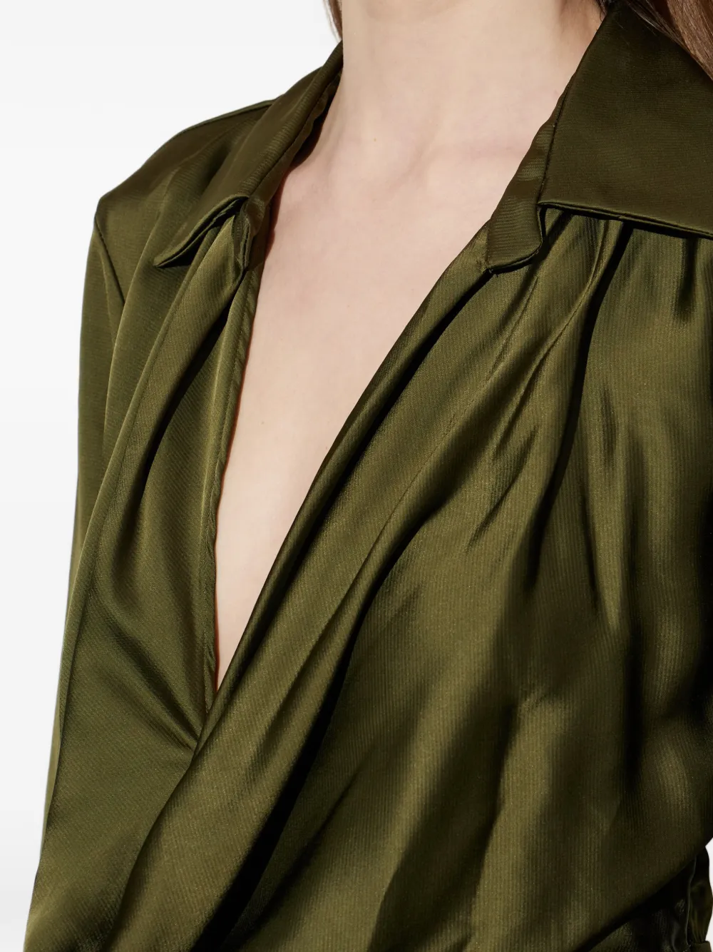 Blumarine Satijnen jurk Groen