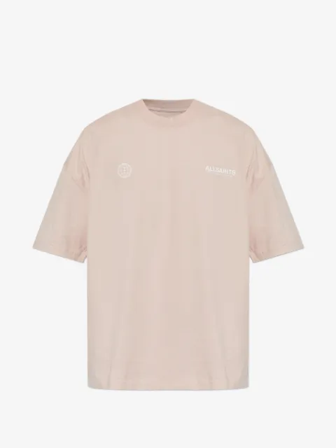 AllSaints t-shirt à logo emblème imprimé et manches descendues