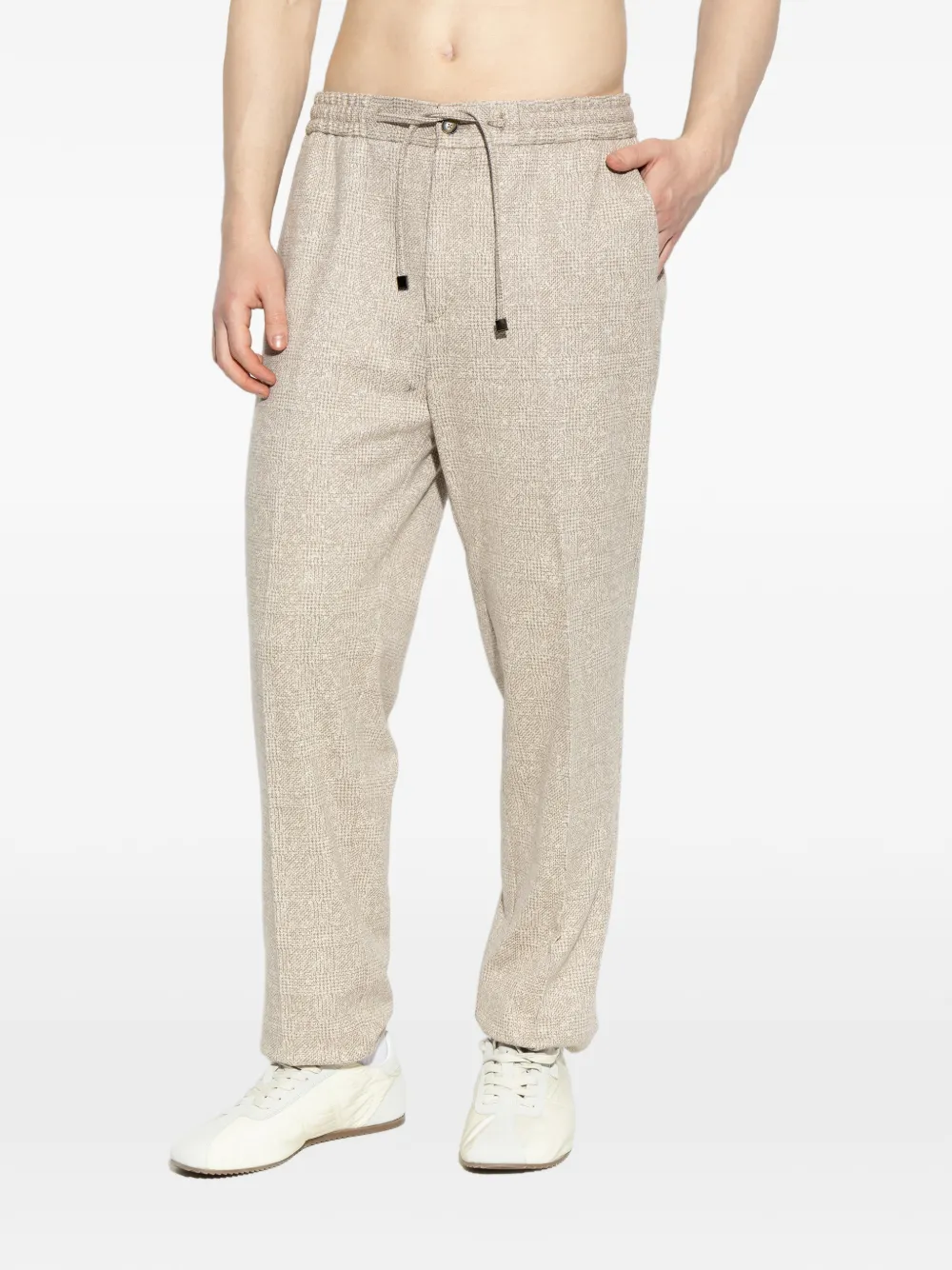  Etro Patterned Drawstring Trousers - Neutrals 