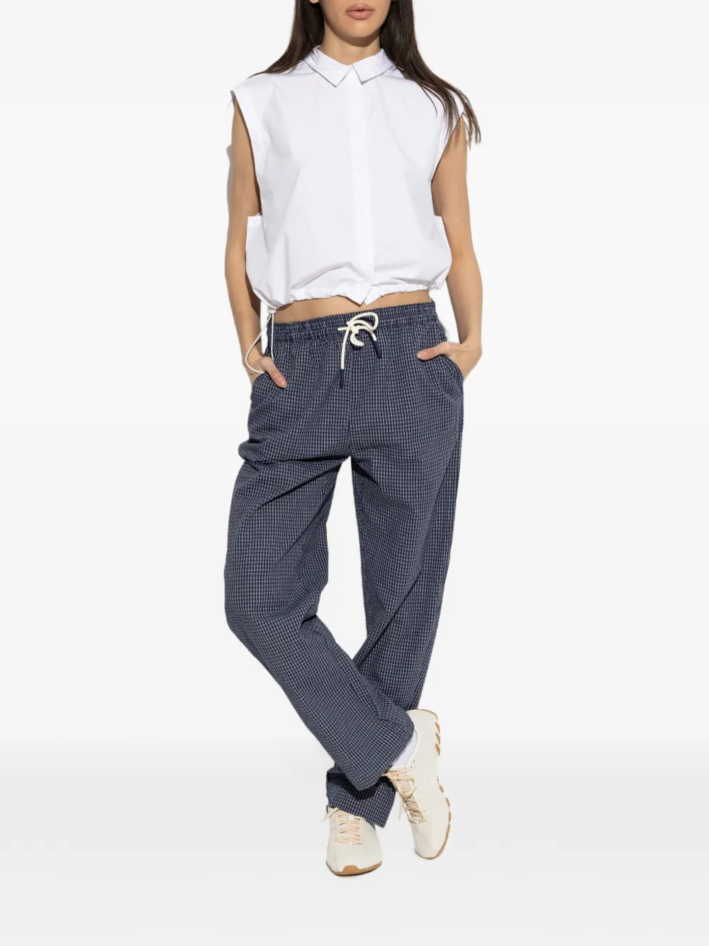  Rethinkit Studios Checked Trousers - Blue 